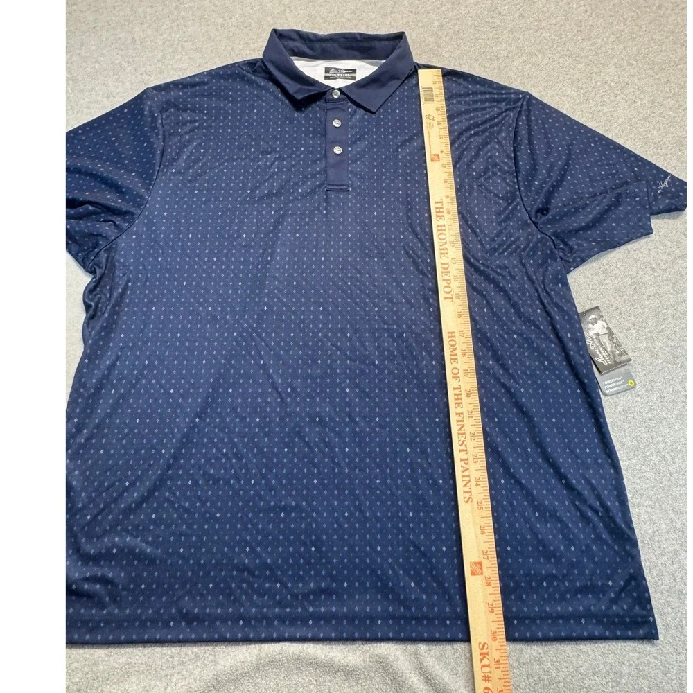 NWT Ben Hogan Performance Polo Shirt Men's 2XL Blue Golf PowerWick UPF 50 Active